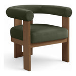Arienzo Velvet Performance Fabric Upholstered Accent Chair in Green