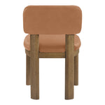 Paloma Vegan Leather Upholstered Dining Chair in Cognac