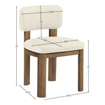 Paloma Vegan Leather Upholstered Dining Chair in Cream