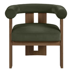 Arienzo Velvet Performance Fabric Upholstered Accent Chair in Green