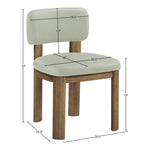Paloma Vegan Leather Upholstered Dining Chair in Mint