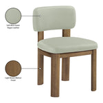 Paloma Vegan Leather Upholstered Dining Chair in Mint