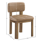 Paloma Vegan Leather Upholstered Dining Chair in Tan