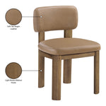 Paloma Vegan Leather Upholstered Dining Chair in Tan