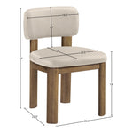 Paloma Vegan Leather Upholstered Dining Chair in Taupe