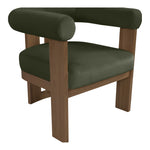 Arienzo Velvet Performance Fabric Upholstered Accent Chair in Green