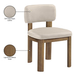 Paloma Vegan Leather Upholstered Dining Chair in Taupe