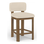 Paloma Vegan Leather Upholstered Counter Stool in Beige