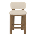 Paloma Vegan Leather Upholstered Counter Stool in Beige