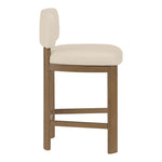 Paloma Vegan Leather Upholstered Counter Stool in Beige