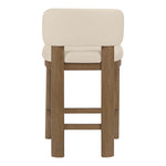 Paloma Vegan Leather Upholstered Counter Stool in Beige