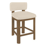 Paloma Vegan Leather Upholstered Counter Stool in Beige