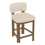 Paloma Vegan Leather Upholstered Counter Stool in Beige