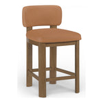 Paloma Vegan Leather Upholstered Counter Stool in Cognac