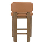 Paloma Vegan Leather Upholstered Counter Stool in Cognac