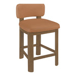 Paloma Vegan Leather Upholstered Counter Stool in Cognac