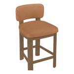 Paloma Vegan Leather Upholstered Counter Stool in Cognac