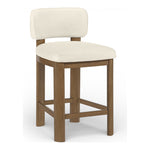 Paloma Vegan Leather Upholstered Counter Stool in Cream