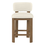 Paloma Vegan Leather Upholstered Counter Stool in Cream