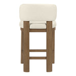 Paloma Vegan Leather Upholstered Counter Stool in Cream