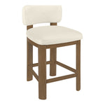 Paloma Vegan Leather Upholstered Counter Stool in Cream