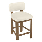 Paloma Vegan Leather Upholstered Counter Stool in Cream