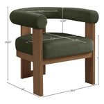 Arienzo Velvet Performance Fabric Upholstered Accent Chair in Green