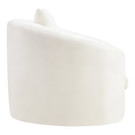Penelope Chenille Fabric Upholstered Chair in Cream