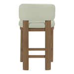 Paloma Vegan Leather Upholstered Counter Stool in Mint
