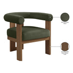Arienzo Velvet Performance Fabric Upholstered Accent Chair in Green