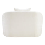 Penelope Chenille Fabric Upholstered Chair in Cream