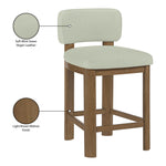 Paloma Vegan Leather Upholstered Counter Stool in Mint
