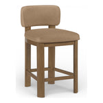 Paloma Vegan Leather Upholstered Counter Stool in Tan