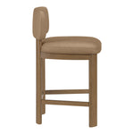 Paloma Vegan Leather Upholstered Counter Stool in Tan