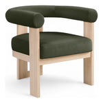 Arienzo Velvet Performance Fabric Upholstered Accent Chair in Green