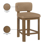 Paloma Vegan Leather Upholstered Counter Stool in Tan