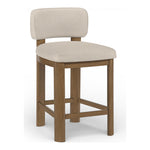 Paloma Vegan Leather Upholstered Counter Stool in Taupe
