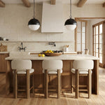 Paloma Vegan Leather Upholstered Counter Stool in Taupe