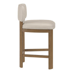 Paloma Vegan Leather Upholstered Counter Stool in Taupe