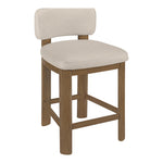 Paloma Vegan Leather Upholstered Counter Stool in Taupe