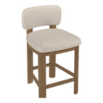 Paloma Vegan Leather Upholstered Counter Stool in Taupe