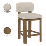 Paloma Vegan Leather Upholstered Counter Stool in Taupe