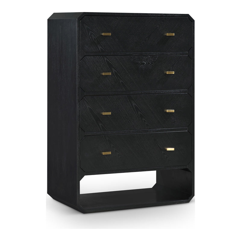Parker Ash Veneer Chest in Black