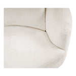 Penelope Chenille Fabric Upholstered Chair in Cream