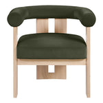 Arienzo Velvet Performance Fabric Upholstered Accent Chair in Green