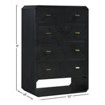 Parker Ash Veneer Chest in Black