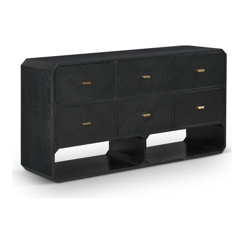 Parker Ash Veneer Dresser in Black