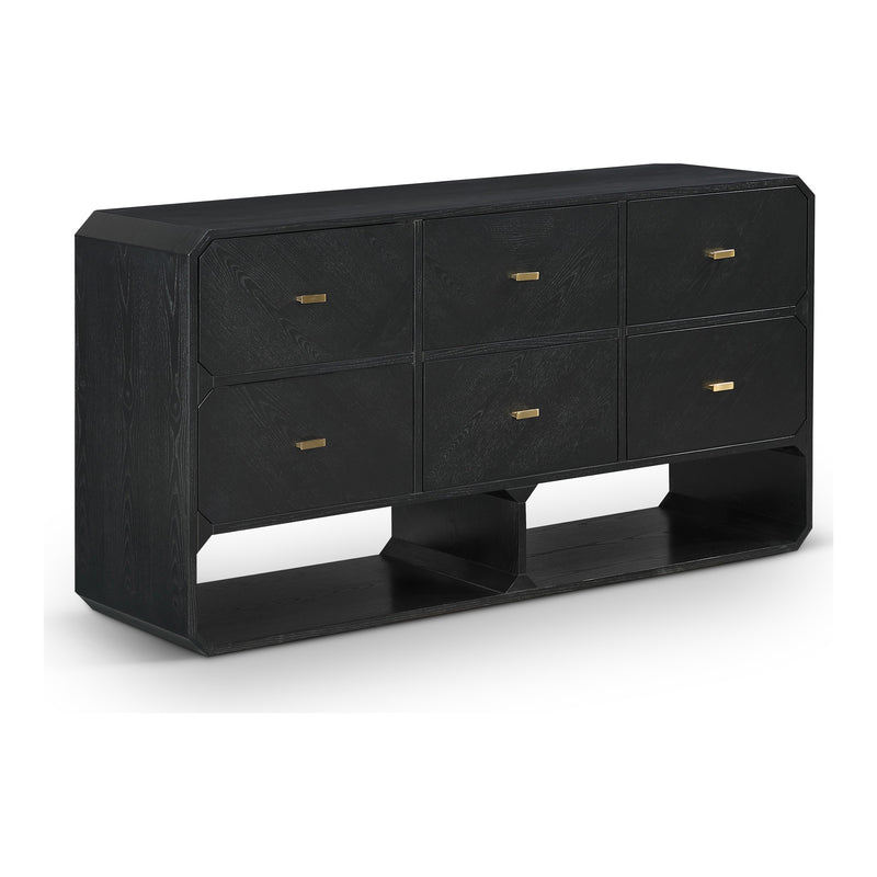 Parker Ash Veneer Dresser in Black