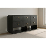 Parker Ash Veneer Dresser in Black