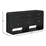 Parker Ash Veneer Dresser in Black
